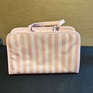 Victoria's Secret Pink and White Striped Travel Bag